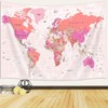 World Map Tapestry for Kids Student, World Map with Countries