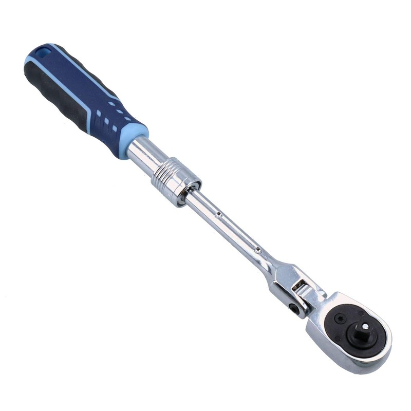 AB Tools-Toolzone 1/4" Drive Extendable + Flexible Ratchet Socket Driver