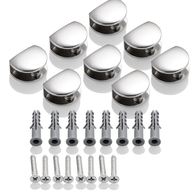 SAYAYO Glass Shelf Brackets Adjustable, Heavy Duty Clamp Holder for