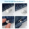Tyqour 20Pcs Jean Button Replacement 17mm No Sew Adjustable Jean