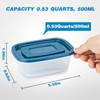 PEDECO 10PCS Rectangle Plastic Portion Box Sets with Lids.Food Storage