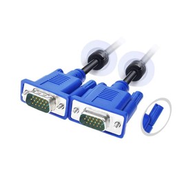 CableVantage HD15 15Pin VGA Male to Male VGA Cable for TV Computer Monitor Blue for TV Computer Monitor Extension Cable Gold Plated DB15 VGA Male to Male Monitor Cable Blue (30 Feet)
