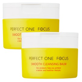 PERFECT ONE FOCUS Smooth Cleansing Balm 2.64oz/75g (Set of 2) - No Double Wash Needed, Works on Eyelash Extensions, and Removes Makeup