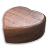 BinkeGG Walnut Wooden Heart Shape Music Box with Sankyo Musical