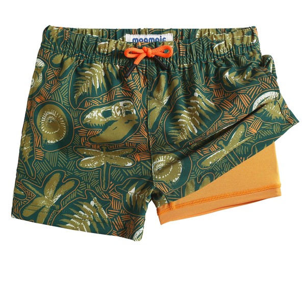 MaaMgic Boys Swimming Shorts 2 in 1 Boxer Brief Compression