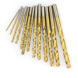 Unbranded 13Pcs HSS Titanium Coated Twist Drill Bit Set 1.5-6.5mm Hex Shank For wood Metal
