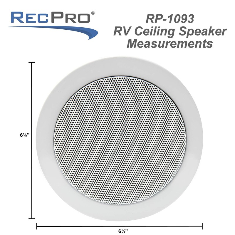 RecPro RV Ceiling Speaker | White 5.25" 35W | Camper