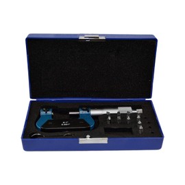 PROLINEMAX 0-1" Screw Thread Micrometer Kit 60 Degree Anvils 0.001'' Graduation TPI