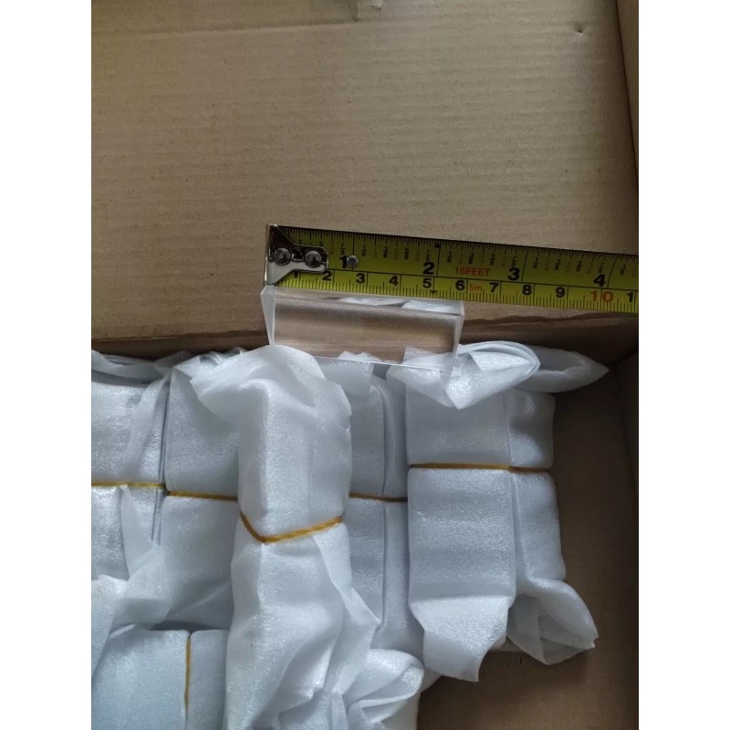 Kanayu 12 Pack Clear Triangular Prism Optical Glass Triangular Prism