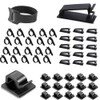 Lumbor37 Clips Organizador de Cables Autoadhesivo, 50 Piezas Clips Adhesivos