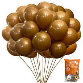 Jonhamwelbor Light Brown Balloons 12 inch 100 Pack Coffee Brown Latex Balloons Matte Mocha Caramel Brown Helium Balloons for Birthday Baby Shower Wedding Decorations