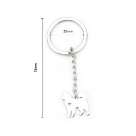 Tranbath Cute Stainless Steel Keyring with Animal Motif, Perfect as a Personal Gift and Birthday Gift for Women, Good Friends, Mothers and Colleagues, Puppy2, S