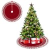 Lollanda Christmas Tree Skirt, Red Christmas Tree Skirt, 90cm Xmas
