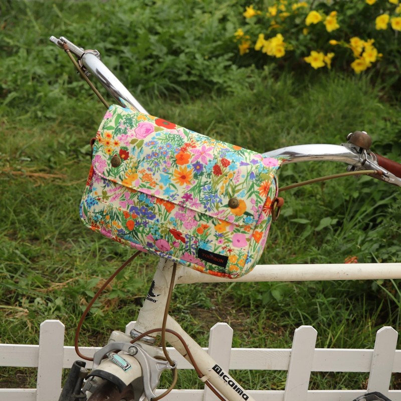 Tourbn Tourbon Waterproof Canvas Bicycle Pannier Bag Handlebar Bag Floral