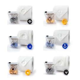 BURU SOLUTIONS Toilet Paper Stamp Variety Pack (6 Pack) - Add a Unique Personal Touch to Your Bathroom Decor! Ideal for Housekeeping, Hotels, Rentals, Home Staging Decor