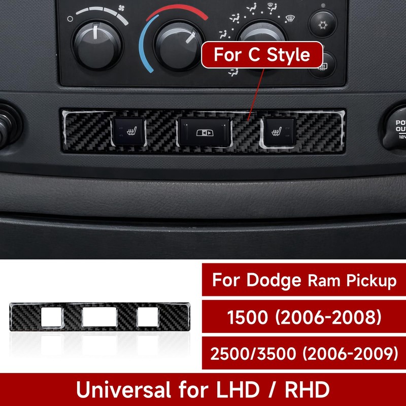 BRMYL Seat Control Panel Decals for 2006 2007 2008 Dodge