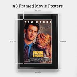 HWC Trading FR A3 Turner & Hooch Tom Hanks Gifts Printed Poster Signed Autograph Picture for Movie Memorabilia Fans - A3 Framed