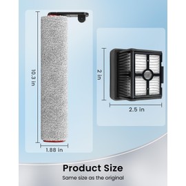 (7pcs) HEPA Filters & Replacement Brush Rollers Compatible Parts Accessories Kit For Dreame H12 Pro/ H12 Dual/ H13 Pro Wet Dry Vacuum Cleaner, Replacement Inclue 3 Vacuum Filter, 3 Brush Rollers