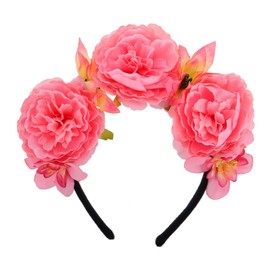 FRCOLOR Floral Hair Hoop for Women Realistic Artificial Flower Headband Versatile Decorative Hair Jewelry for Festivals and Parties for Cosplay and Special Occasions