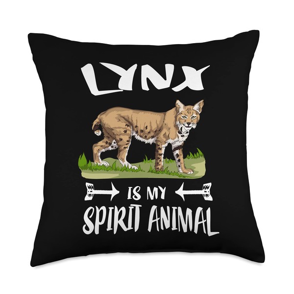 Lynx Animals Lynx is My Spirit Animal Throw Pillow, 18x18,