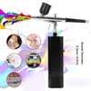 Airbrush Kit 32PSI High Pressure Adjustable Airflow 0.3mm Nozzle Rechargeable