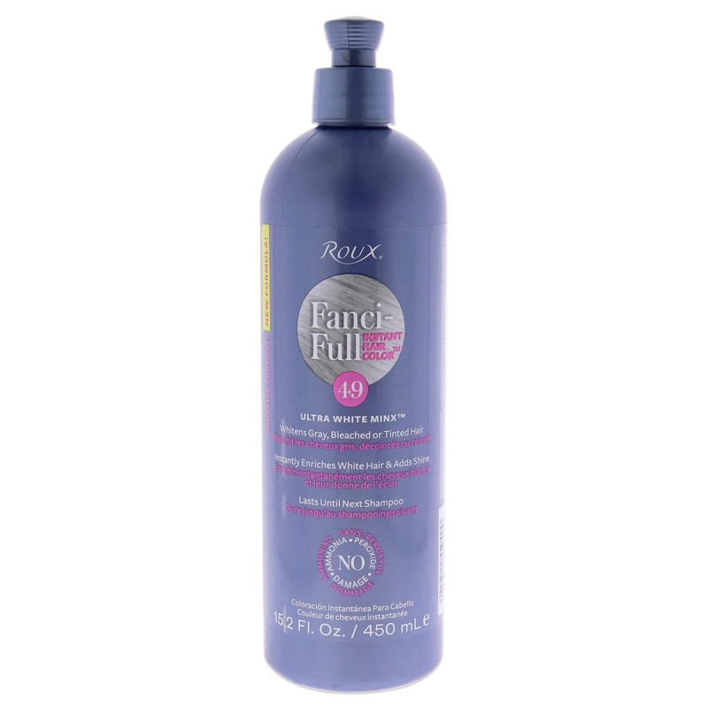 Roux, Fanci-Full Instant Hair Color Rinse, 49 White Minx,Temporarily Evens