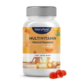 Multivitamin Fruit Gums without Sugar for Children and Adults - With Premium K2VITAL®, Vitamin C, D, B12, Biotin & Zinc - Essential Vitamins & Minerals - Laboratory Tested in Germany