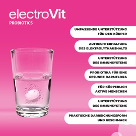Activlab ElectroVit Probiotics Himbeere - Hochwertige Kinder-Nahrungsergänzung Magnesiumcitrat, 20 Brausetabletten, Limettengeschmack, Magnesium, Vitamin C