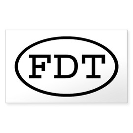 CafePress FDT Oval Rectangle Sticker Rectangle Bumper Sticker Car Decal