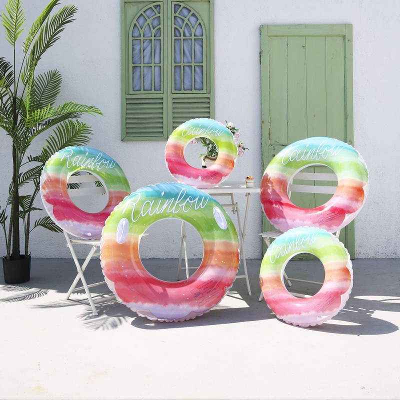 Rainbow, 80 Float, For Adults, Swimming Float, Strong Buoyancy, Summer,