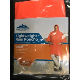 Northwest Territory Lightweight Orange Rain Poncho