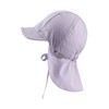 Sterntaler Girls' Modern Peaked Cap with Neck Protection, Lilac purple