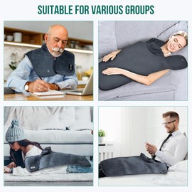 Snailax large Heating Pad for Neck, Back, Shoulders 21"x26"  Vibration Massager