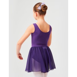 tanzmuster ® Girls' EVA Ballet Skirt Chiffon Slip On Ballet, Purple