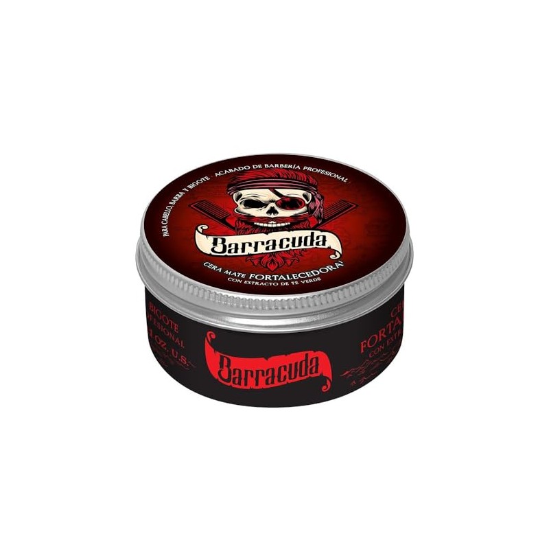 Barracuda Cera para el Cabello Mate, Fortalecedora 60g, Acabado Profesional,