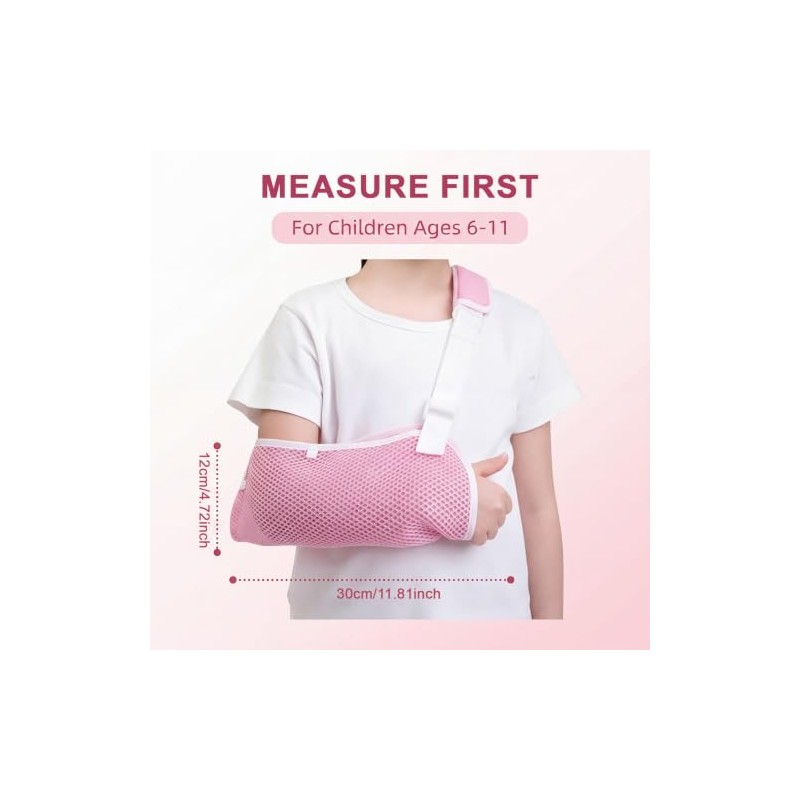 Breathable Kids Arm Sling, Adjustable Child Arm Sling for Wrist