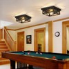 ZHU YAN 2 Pack Farmhouse Flush Mount Ceiling Light,Rustic Flush