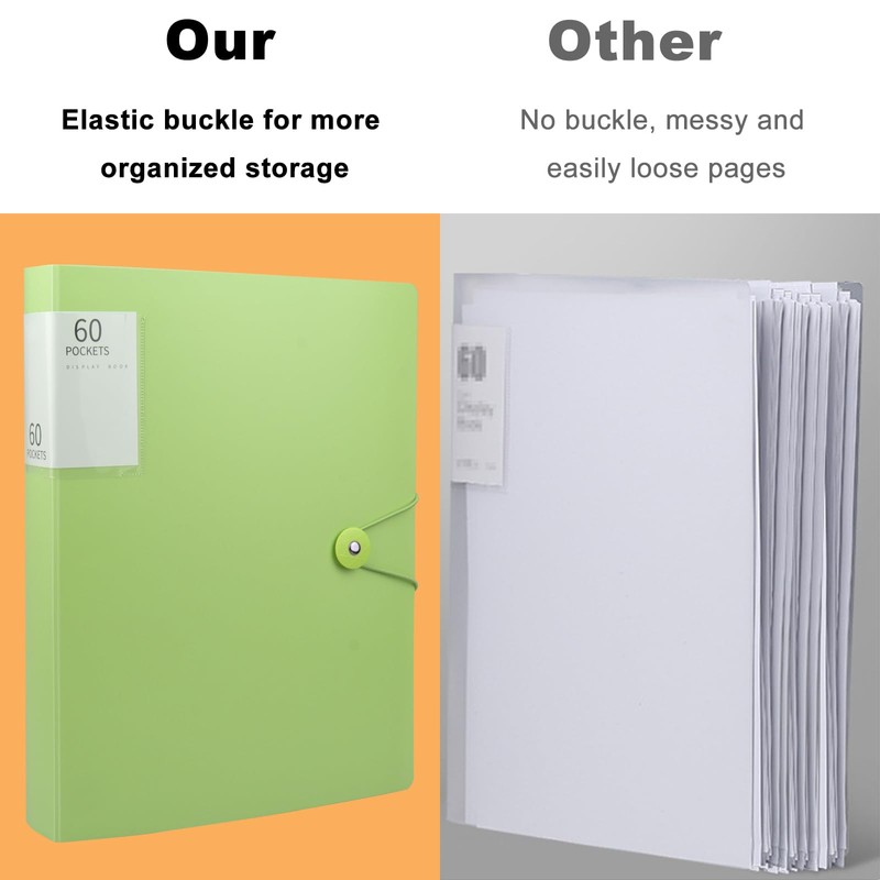A4 Display Folders with 60 Pockets, Display Book Folders for