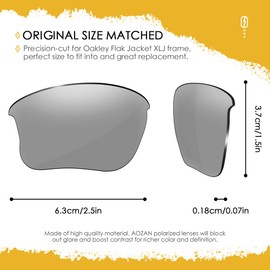 AOZAN ANSI Z87.1 Replacement Lenses Fits Oakley Flak Jacket XLJ OO9009 Sunglasses, Gainsboro Polarised