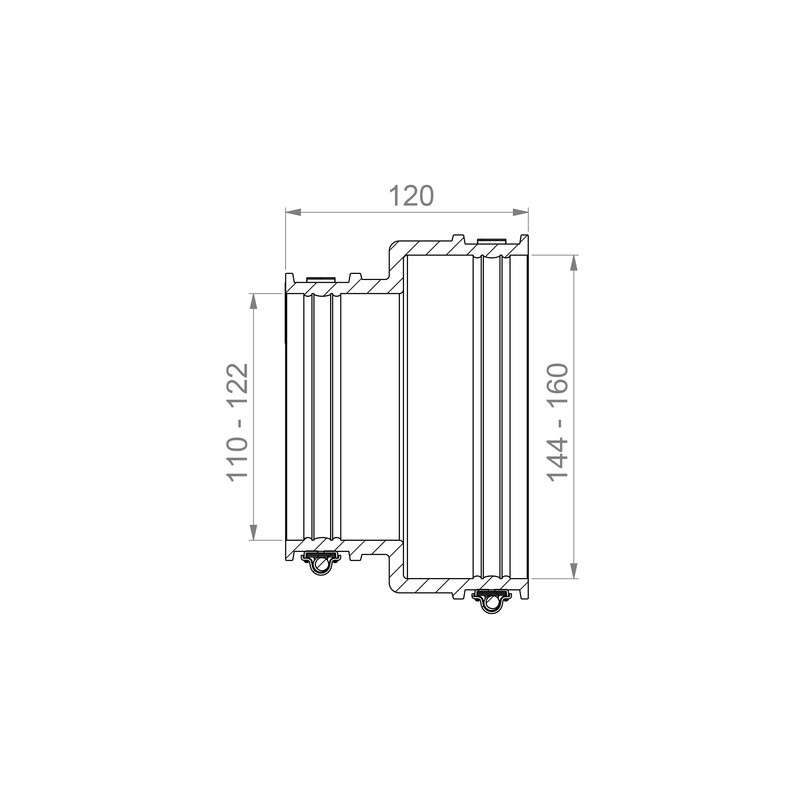 Crassus Adaptor Coupling CAC, Black, CRA12062