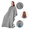 URAQT Hairdressing Cape, Fashion Stripes Hairdressing Gown Barbers Cape, Full-Length