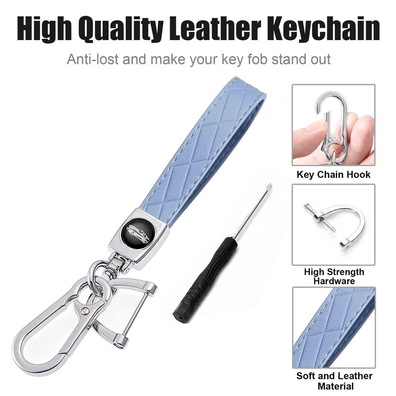 Cacacar Key Fob Cover for Chevy GMC with Keychain, Tahoe