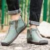 Medieval Boots Leather Renaissance Outdoor Casual Fashion Zipper Slip On