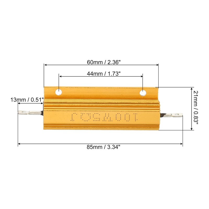 PATIKIL 100W 5 Ohm Aluminum Shell Resistor with Screws, Set