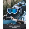 TWO-X Atom Cross Goggles - Motocross Goggles with Mirrored Green