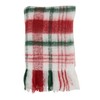 SARO LIFESTYLE Classic Comfort Faux Mohair Plaid Throw Blanket