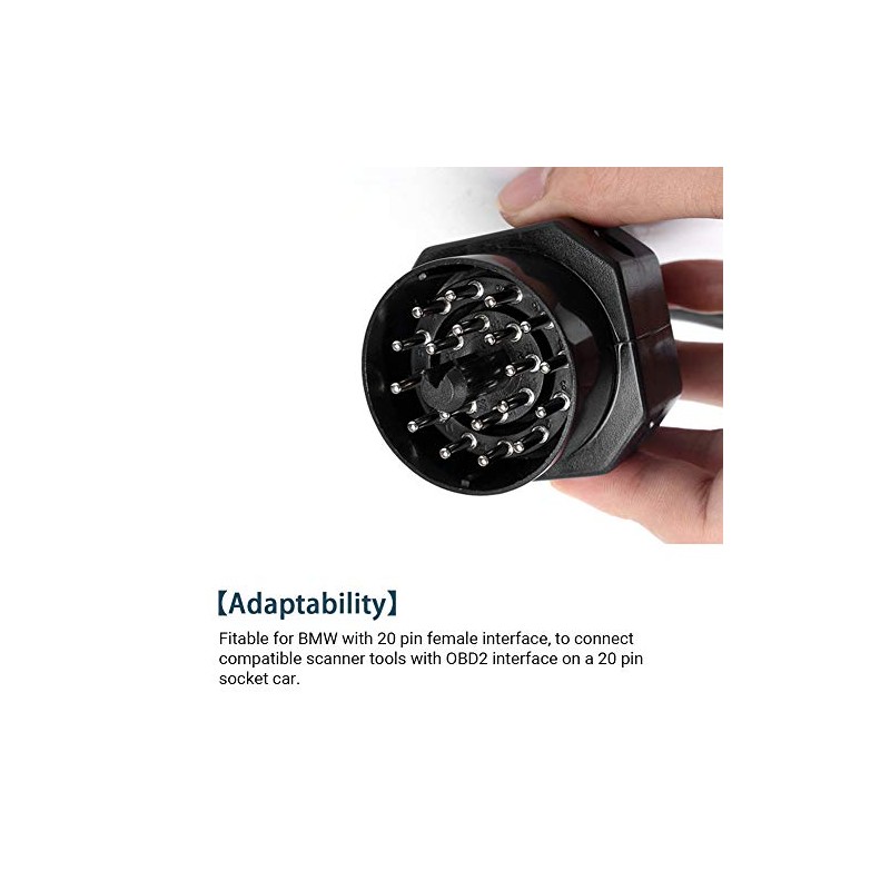 OBD2 Adapter Scanner Kabelstecker, Rund Diagnose OBD II Adapter -