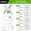 YukiHalu Ceiling Fan Pull Chain Switch 3 Speed 4 Pre-Installed