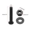 sourcing map Nylon Screw Nut Washer Assortment Kit, M4x20mm Round