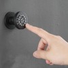 HXYHS Brass Shower Body Jet Matte Black Round Massage Side